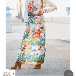 Johnny Was Silk Skirt